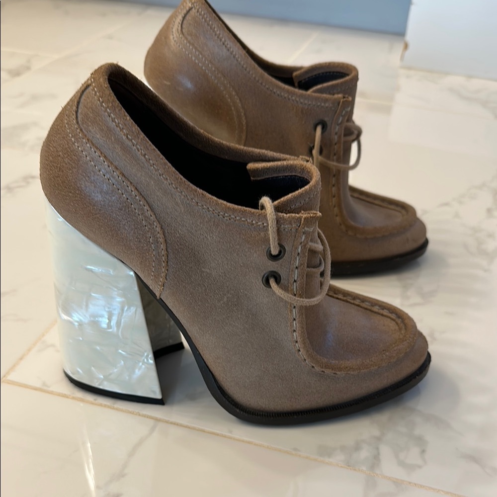 JW Anderson  Brown Women's Shoes with Unique Heel